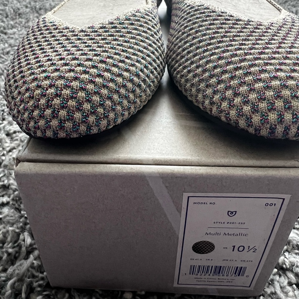 Rothy's Silver Flats Comfortable Woven Design